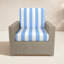 Chaise d'extérieur Henri avec coussins Sunbrella-1132840160