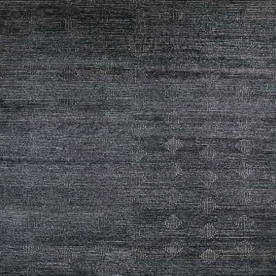 Tapis noir à motif géométrique Iqlaas
