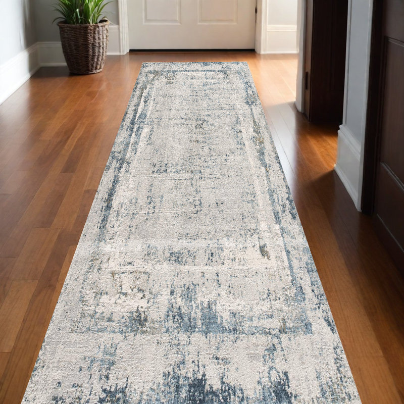Tapis de couloir gris 13 po