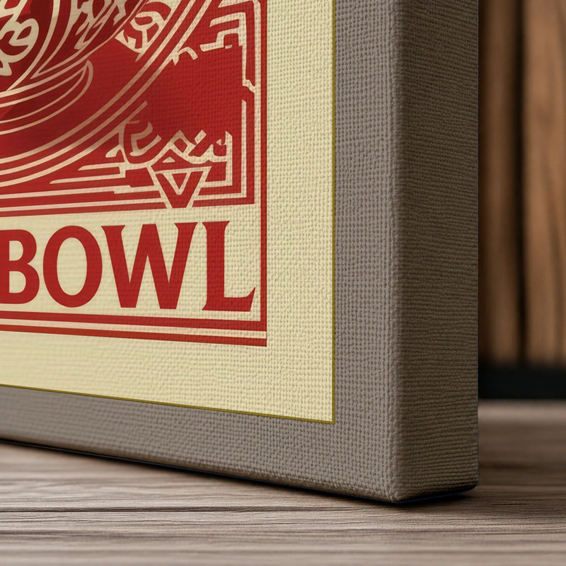 Fruit Bowl Art Deco - Wrapped Canvas, 36x24 - 91.4 x 61.0 cm, Taupe Border