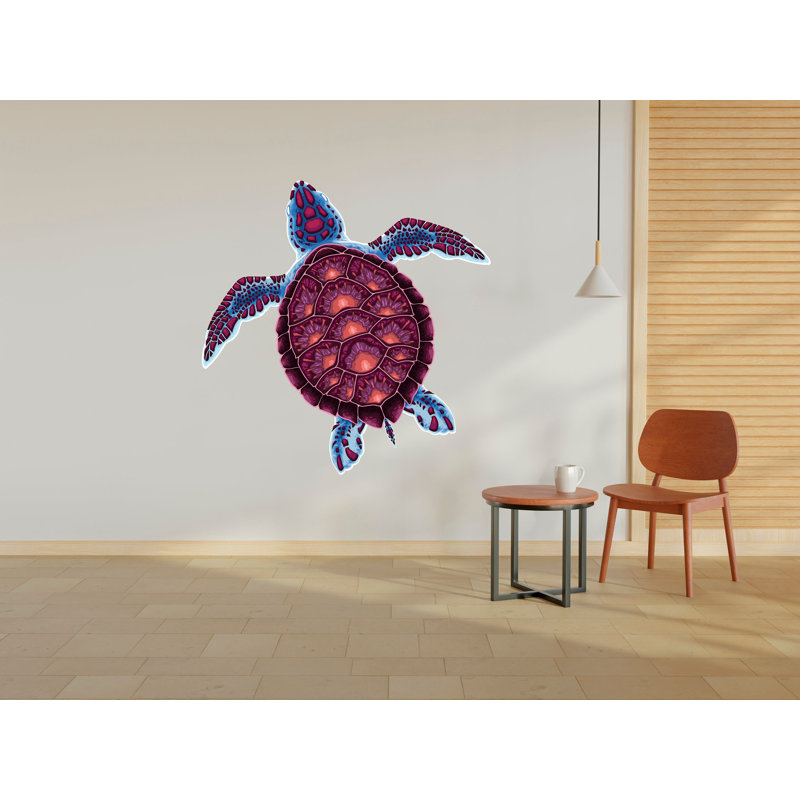 Adhésif mural tortue de mer, art mural tortue, décoration murale tortue de mer, H 10 po x l 10 po