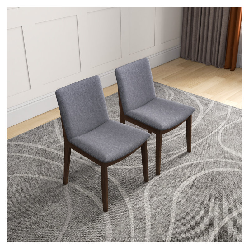 Chaise de salle à manger Laura, Mélange de polyester gris