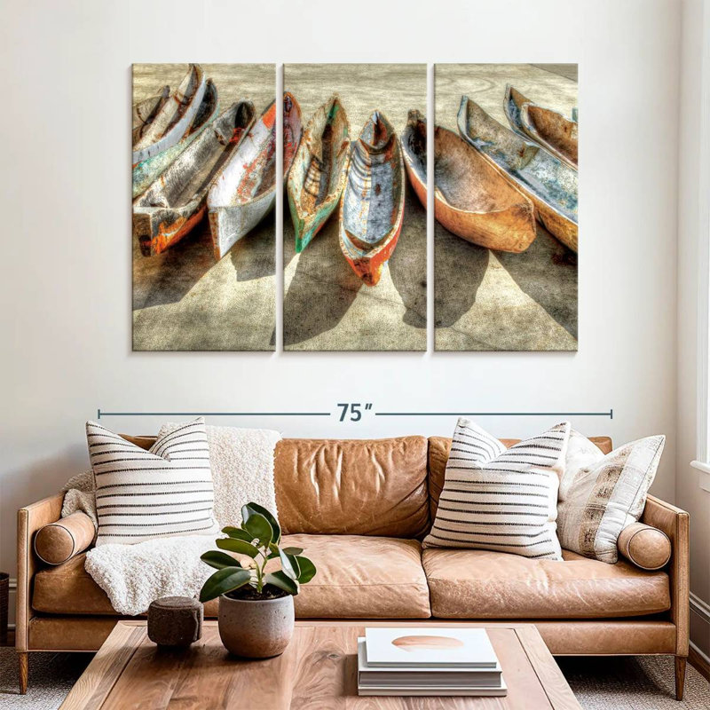 Mehar Canoes, 42" H x 65" W