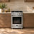 Cosmo 24 in. Haven Collection 3.73 cu. ft. Gas Range with 4 Sealed Burners, Cast Iron Grates, Convection Oven, Stainless Steel