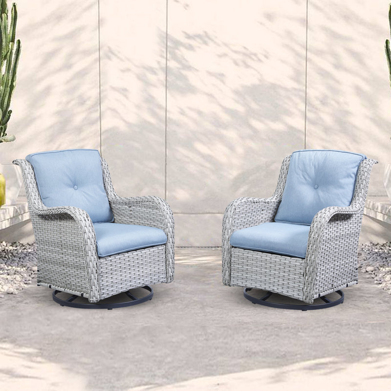 Chaise de patio avec coussins Tonry
