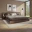 Chambre à coucher moderne Kaphan - Lit plateforme avec tête de lit et tables de chevet (2) - Assemblage facile, aucun sommier requis-60439305-60439310