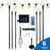 9 FT Lamp String Light & light string poles 6 Pcs  with Lead wire,Ground nail, Remote control and solar panel-Love for Outdoor/Indoor Decor(6 Pack)