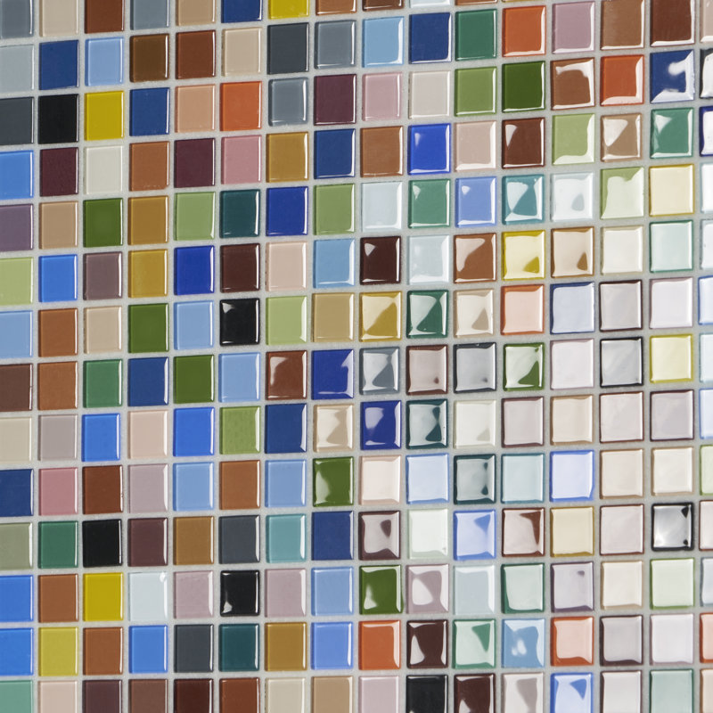 Lucid 1" x 1" Glass Grid Mosaic Wall Tile