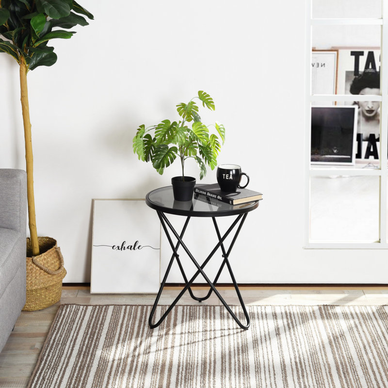 Gingras Side Table, Smoky Grey