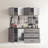 64 In. W X 79 H 20 D 5 Garage Cabinet C Of Series With Remarkable Metallic Gray Finish, Drawers And Doors, Water Heat Nature, 2X Thicker Edge Banding, E0-Grade Board, Shelf Provision, Heavy-Duty