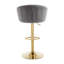 Tabouret tournant à hauteur réglable avec structure en métal-109264314