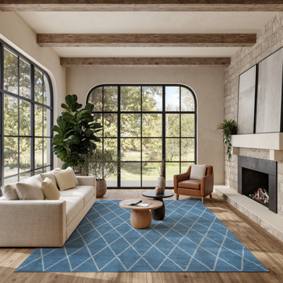 Nourison Azure 8'6" x 11'6" Navy Modern Indoor Rug