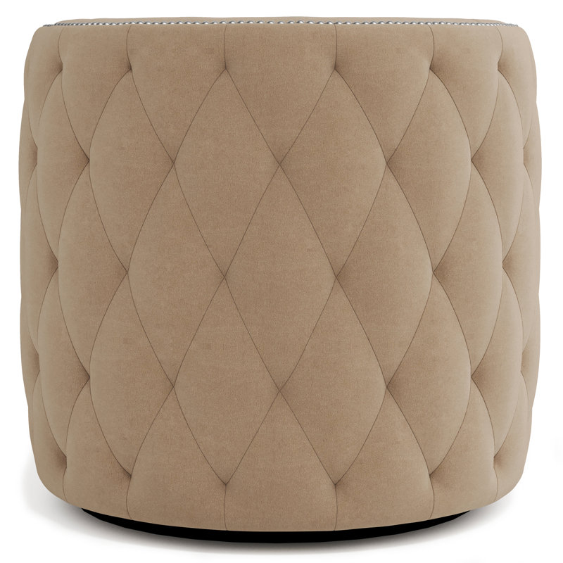 Palazzo Swivel Barrel Chair, Tan Polyester