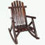 Wooden Patio Rocking Chair with Tall Backrest-697201576