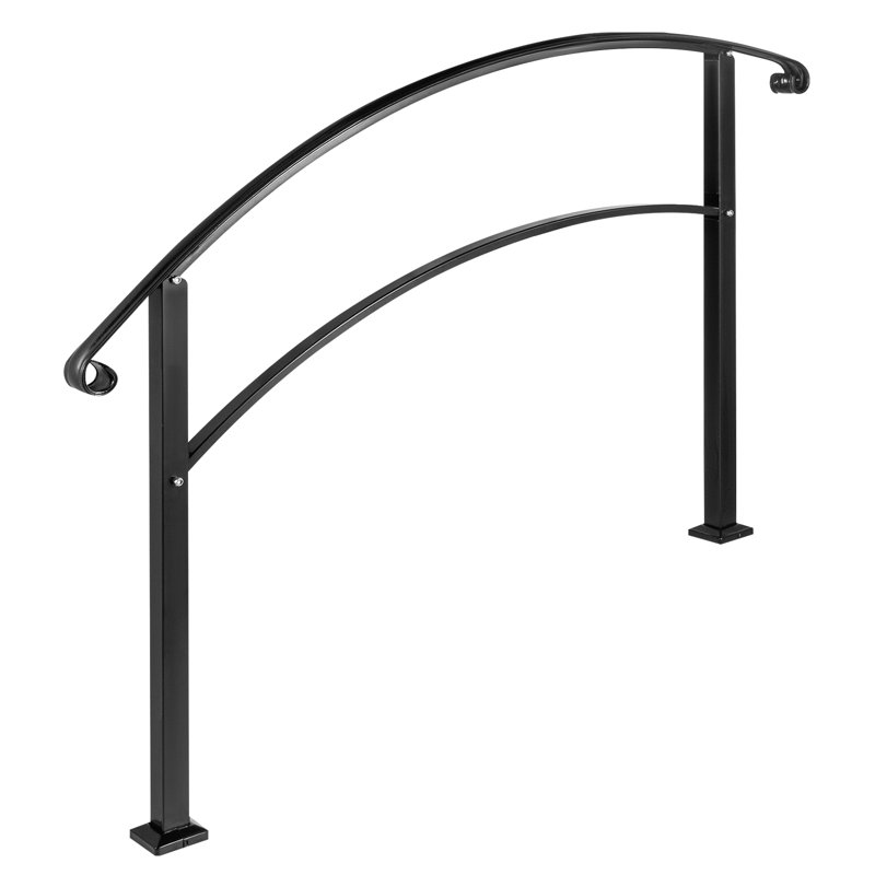 Rambarde extérieure en métal noir monobloc, réglable et robuste