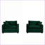 Canapés | Ensemble de canapé classique classique avec 2 chaises simples, velours côtelé vert sauge, chambre / bureau | Vert sauge | Velours côtelé-1941872123
