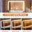 Vanity Desk with LED Mirror Makeup Vanity Set with Power Outlet, 4 Drawers, Storage Stool Vanities