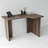 Fluida Modern Desk with Curved Design and Wood Grain Finish 47.24" W