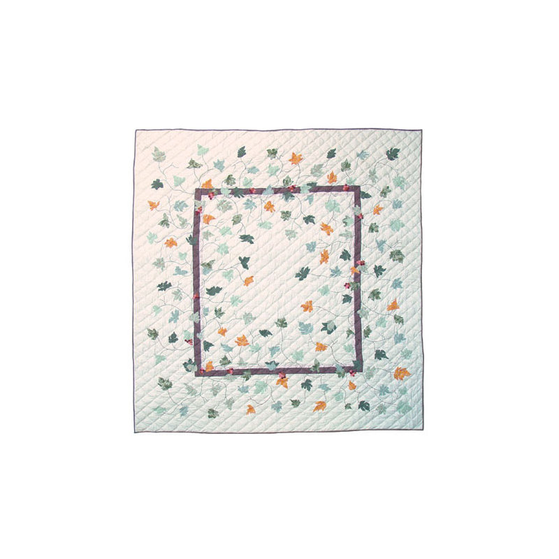 Falling Leaves Traditional Cotton Floral Quilt, Twin