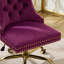 Chaise de bureau Furniture, fauteuil de bureau moderne capitonné en velours avec base en métal-1152639706