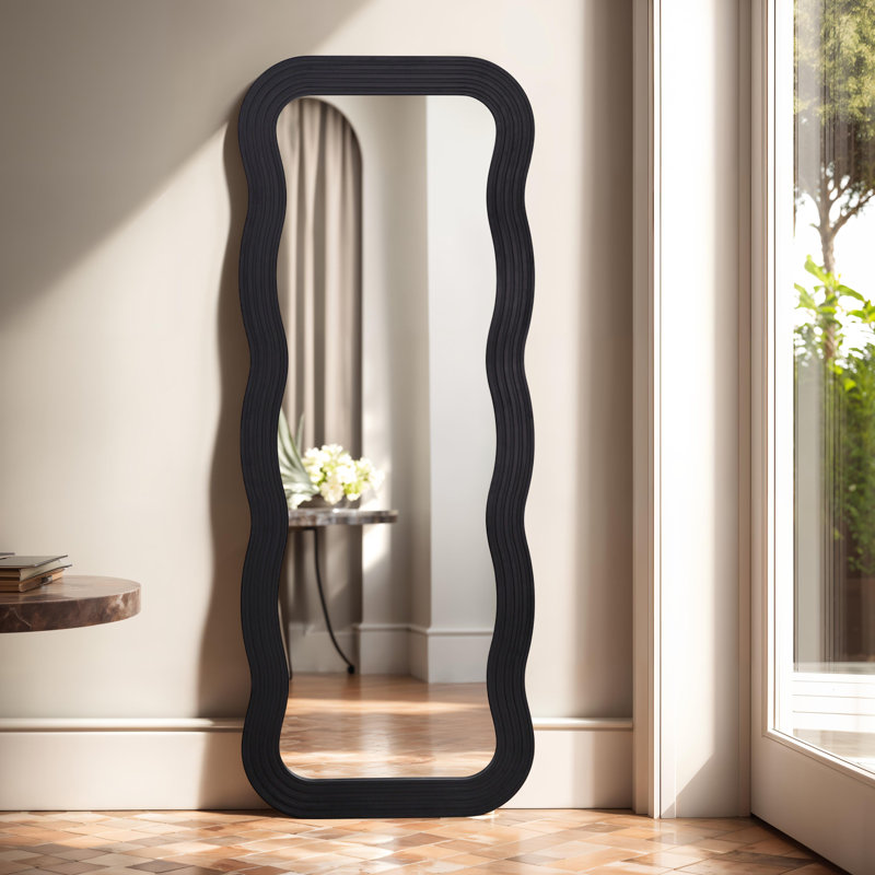 Rectangle Floor Mirror, Black