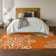 Premium Machine Washable Prisco Orange Rug