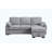 Modern 91"W Light Gray Chenille Fabric Reversible Sleeper Sectional With Storage Chaise, Drop-Down Table, Cup Holders And Charging Ports-949320832