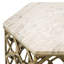 Side Table Stratham Antique Brass Finish Marble Top