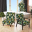 Fauteuil de chambre rembourré de style tropical Monstera Elegance Tropical