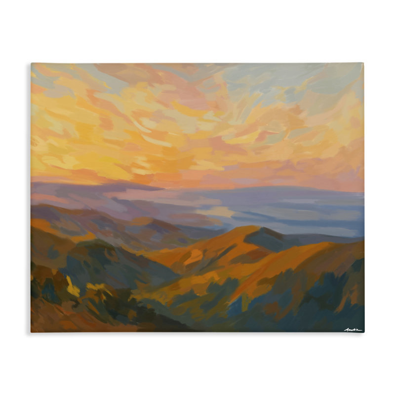 «California Sunset Landscape Canvas», conception par Amelia Noyes, H 16 po x l 20 po