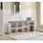 Shoe Storage Padded Seat Bench with 8 Compartments and 4 Adjustable Shelves-220506101