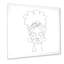 «Black Woman Afro Portrait One Line Art», impression sur toile-66814578-66814574