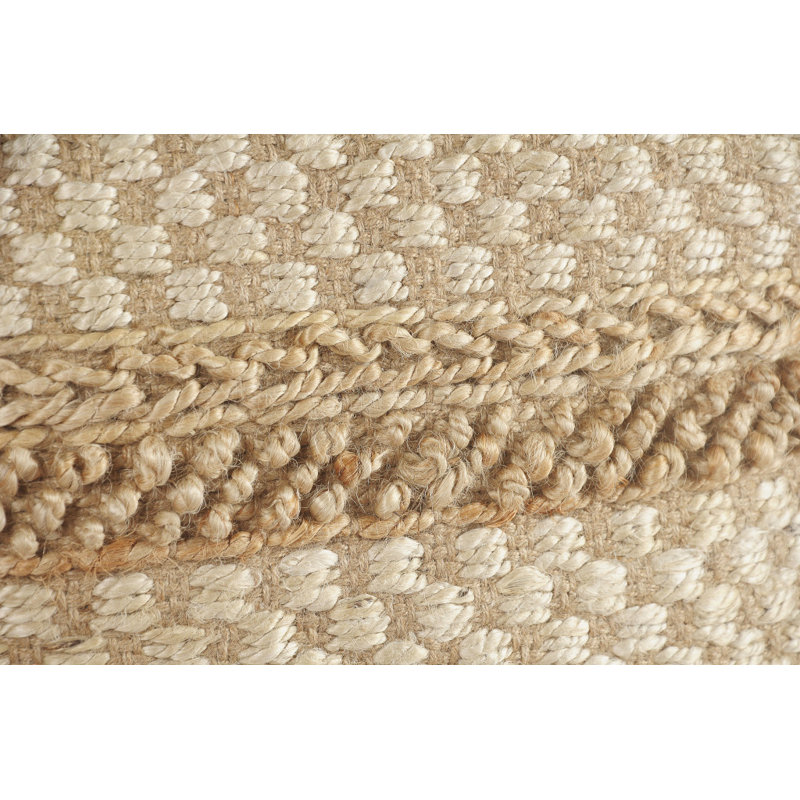 Repose-pieds 18 po en jute brun clair