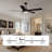 60" Modern Matte Black Ceiling Fan With Lights And Remote, 6-Speed Reversible DC Motor, High Airflow, Dimmable LED And 1/4/8H Timer