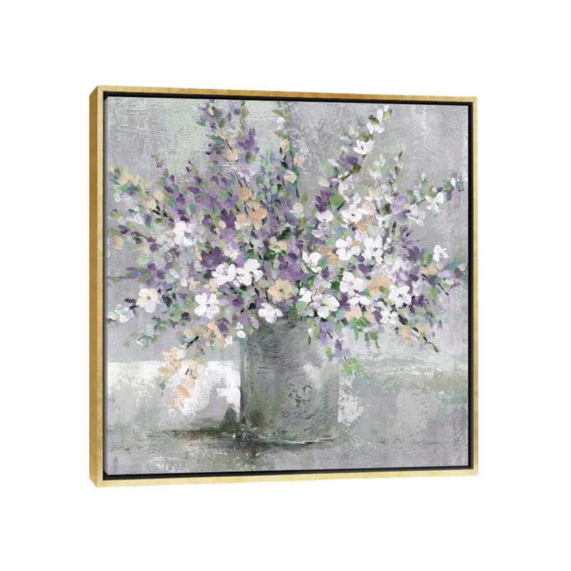 «Farmhouse Lavender», reproduction d'art sur papier encadrée sur papier par Carol Robinson, H 12 po x l 12 po x P 1 po