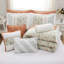 Édredon grand corail 9 pièces - tissu de coton, élégance sophistiquée et imprimé, 2 taies décoratives, 3 coussins décoratifs Euro-119106084-119106087