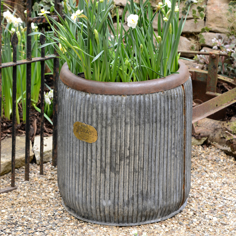 Viviana Handmade Metal Planter, 50cm H x 45cm W x 45cm D
