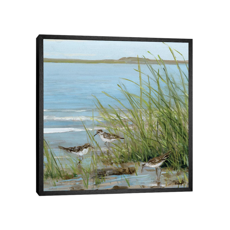 Sally Swatland - Print on Canvas, 45.72 cm H x 45.72 cm W, Black Floater Framed