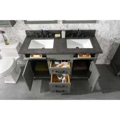 Fredy 54"" Double Bathroom Vanity Set -  Beachcrest Homeâ¢, 537305A257204BB4932C96574291C3B9