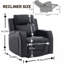 Fauteuil inclinable électrique avec lumières DEL, porte-gobelets, rangement et ports USB-123766283