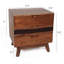 Table de chevet en bois avec trois tiroirs pour la chambre à coucher