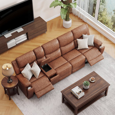 Canapé inclinable moderne 2 pièces avec porte-gobelets et rangement