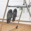 Multi Tier Stainless Steel Laundry Drying Rack with T Bar and Two Side Wings, Silver