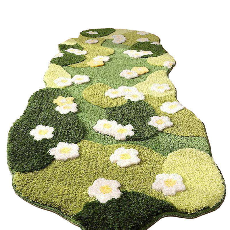Non-slip Irregular Moss Rug Floor Mat for Living Room Bedroom