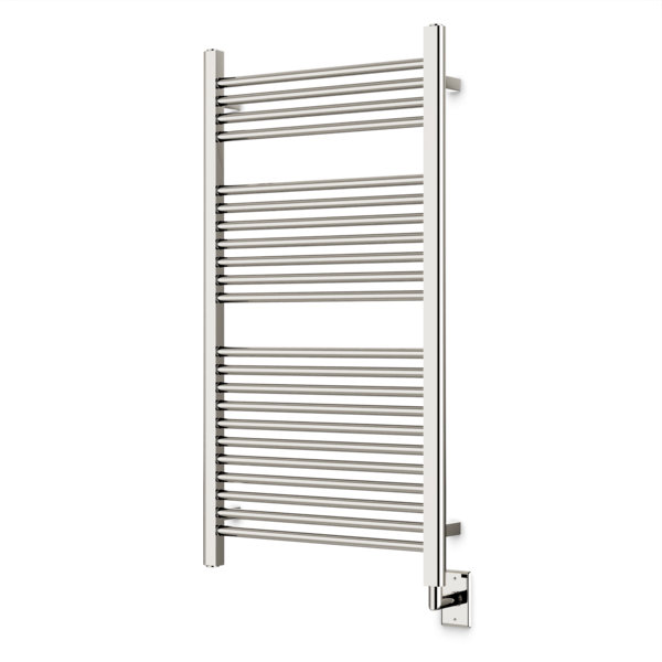 Denby Wall Mount Electric Towel Warmer, 44" H x 23.75" W x 5.19" D, Polished Nickel