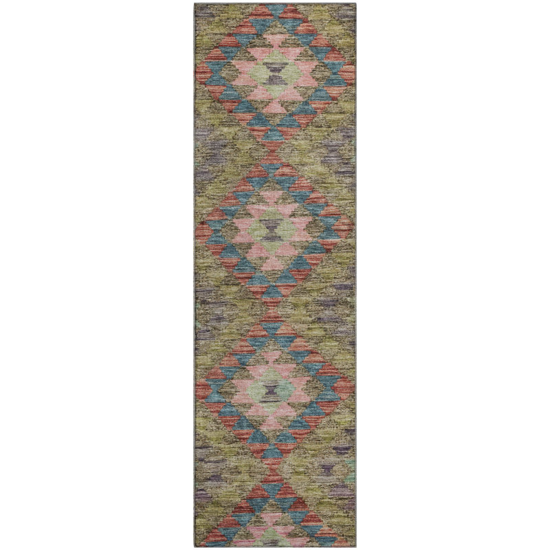 Premium Machine Washable Barry AMF1226 Global Rug, Runner 2'3" x 7'6"