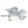 Vox 5 - Blade Indoor/Outdoor Smart Flush Mount Ceiling Fan with Remote Control and LED Light Kit, Works With Alexa and iOS or Android App