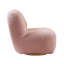 Chaise d'appoint pivotante en tissu rose - siège d'une largeur de 28 po, profondeur de 21 po, capacité de poids élégante de 220 lb pour le bureau, ensemble fonctionnel et élégant de 30 po