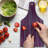 Ambesonne Magenta Tempered Glass Cutting Board Vintage Knit Pattern Fuchsia and Violet