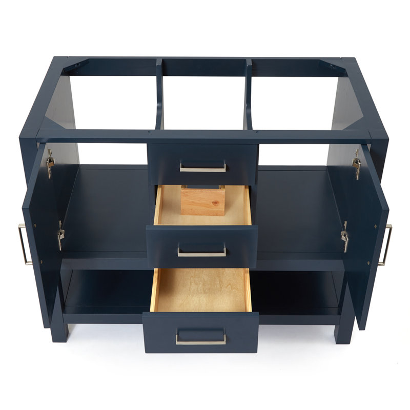 Base de meuble-lavabo simple 42 po Abdullah, Bleu